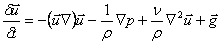 Standardni oblik Navier Stokesovih jednadžbi