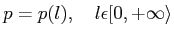 $\displaystyle p = p(l), \quad l \epsilon [0, +\infty \rangle $
