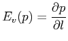 $\displaystyle E_v(p) = \frac{\partial p}{\partial l} $