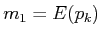 $\displaystyle m_1 = E(p_k)$