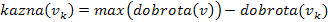 Formula 4.3. - Izračun funkcije kazne