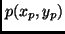 $p(x_p,y_p)$
